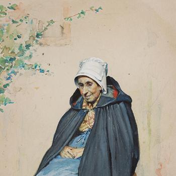 Jenny Nyström, Seated old woman.