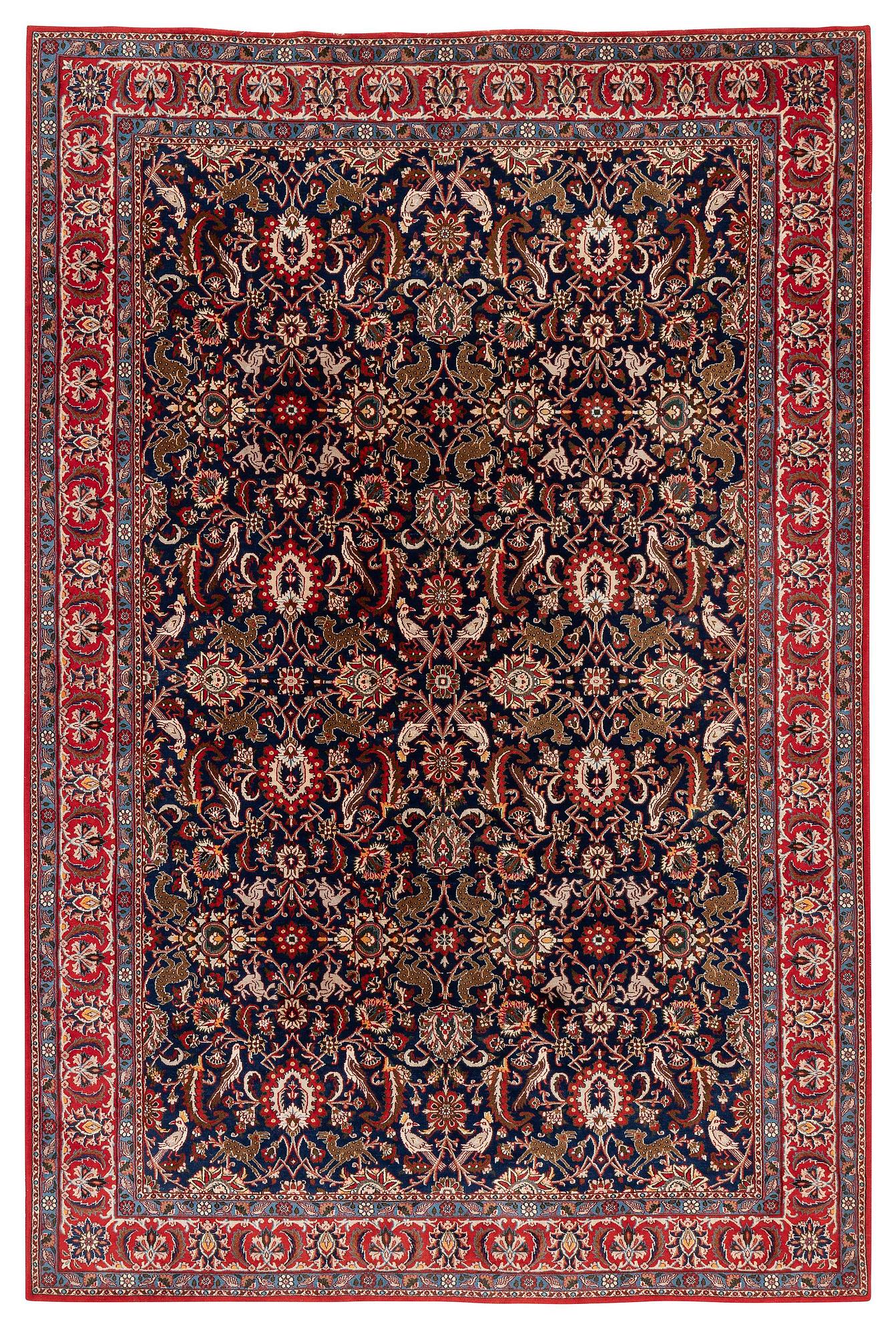 Carpet, semi-antique Ghom / Veramin, approx. 312 x 210 cm.