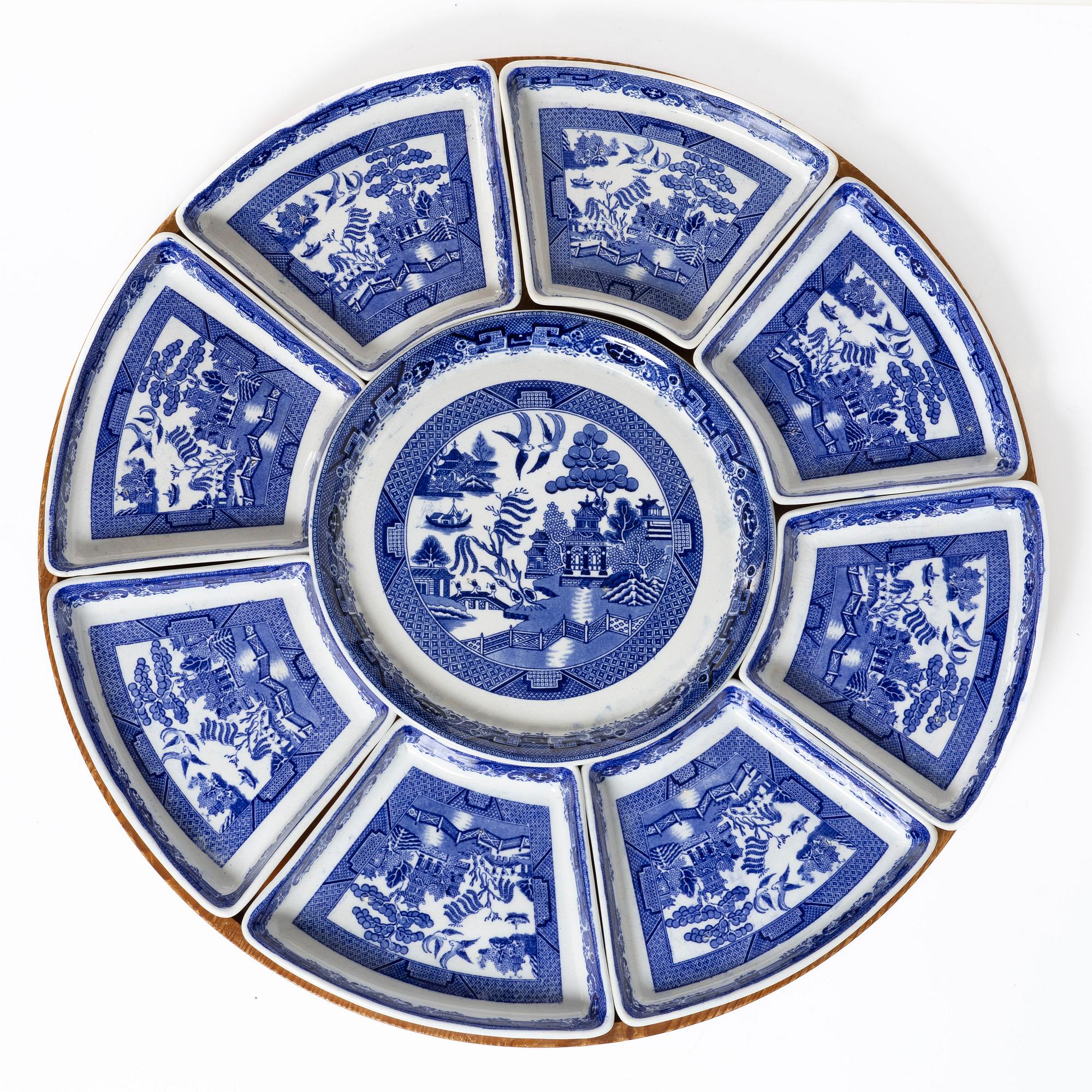 Cabaret, 9 pieces, flint ware, Gustavsberg.