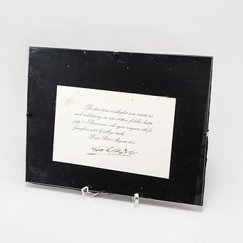 AUTOGRAF, Kronprins Gustaf Adolf, 1943.