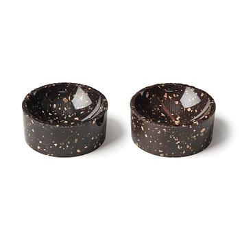 272. A pair of 'Loka-Risberg' porphyry salts, early 19th century.
