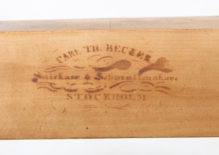 STOLAR, 6 st, senempire, Carl Theodor Becker, Stockholm, 1840-tal.