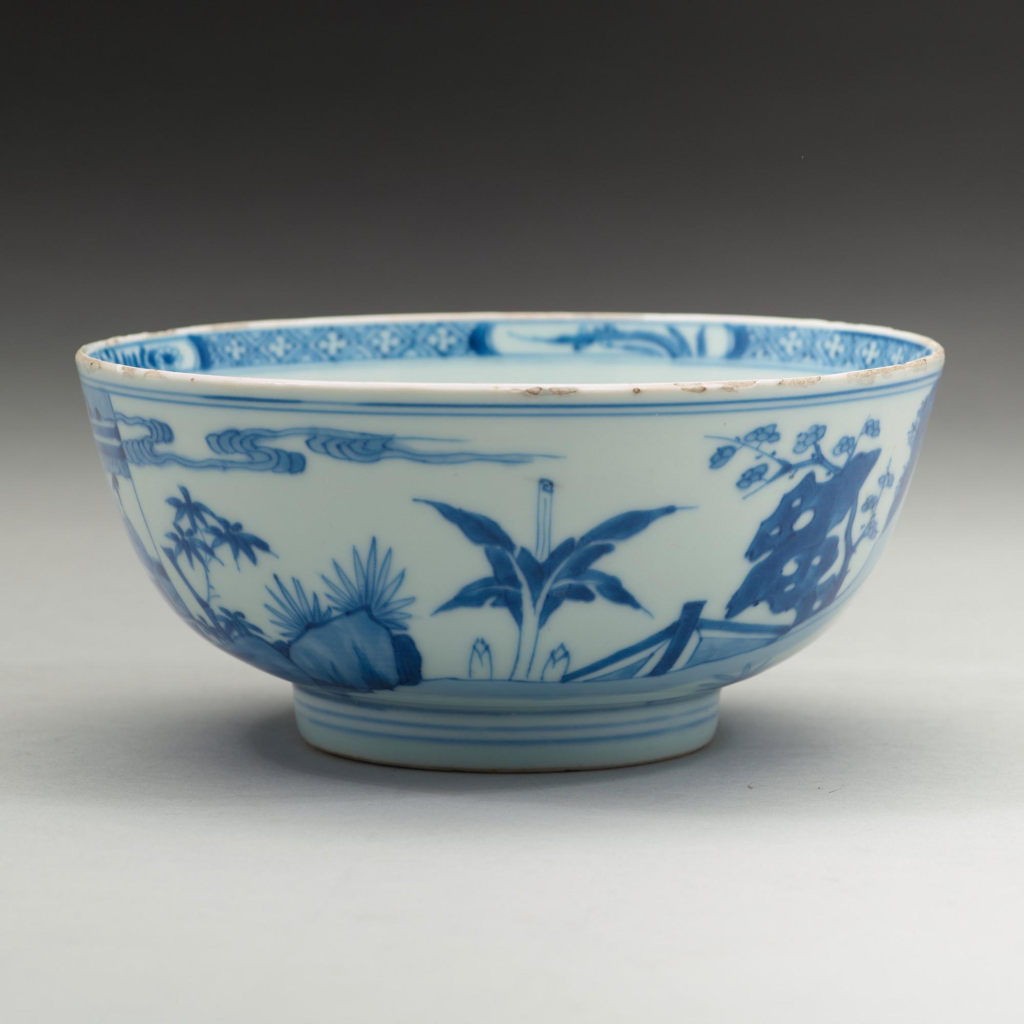 SKÅL, porslin. Qing dynastin, 1700-tal, med Yongzheng sex karaktärers märke.