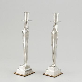 Edvin Öhrström, a pair of candlesticks by Firma Svenskt Tenn, Stockholm 1994.