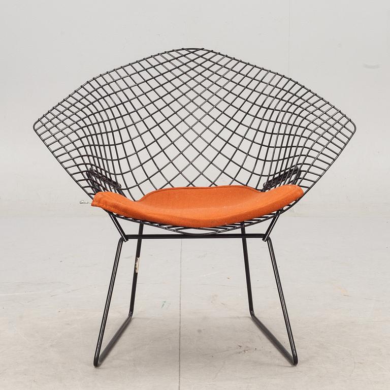 FÅTÖLJ, "Diamond chair" Harry Bertoia. 1900-talets andra hälft.