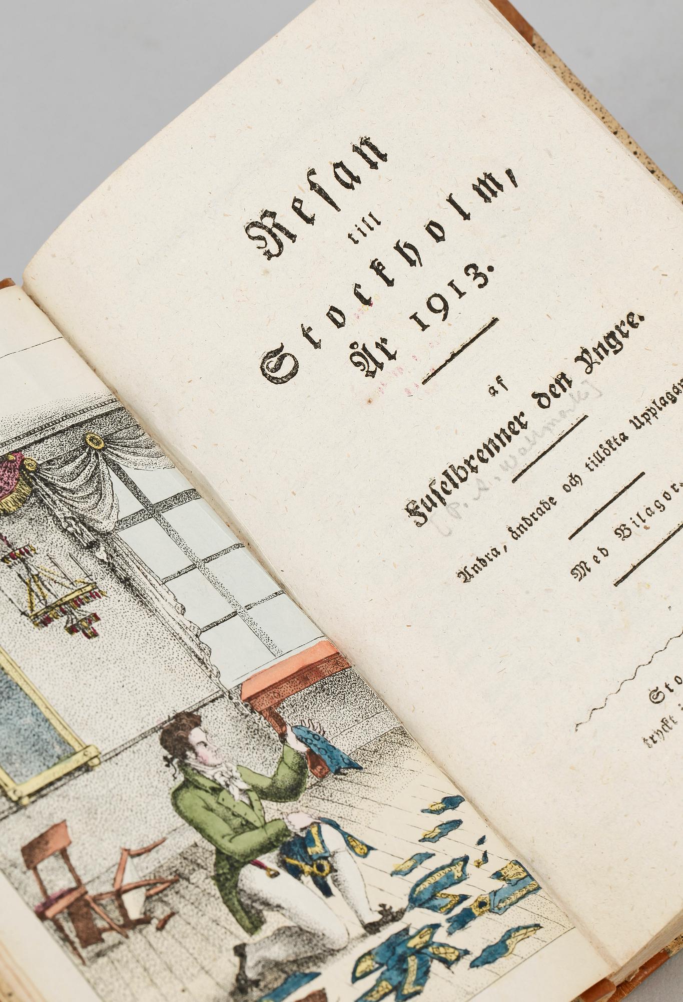 BOK, "Resan till Stockholm År 1913", Peter Adam Wallmark, Stockholm 1819.