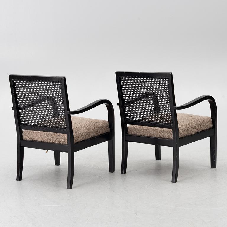 A pair of armchairs, Svenska Möbelfabrikerna in Bodafors, first half of the 20th century.