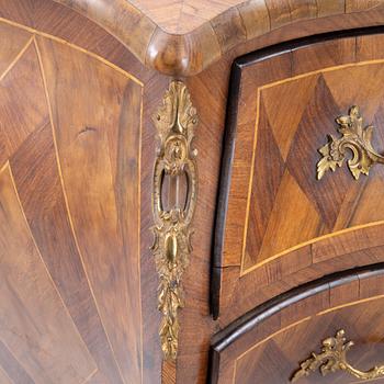 A Rococo chest of drawers, 18th century.