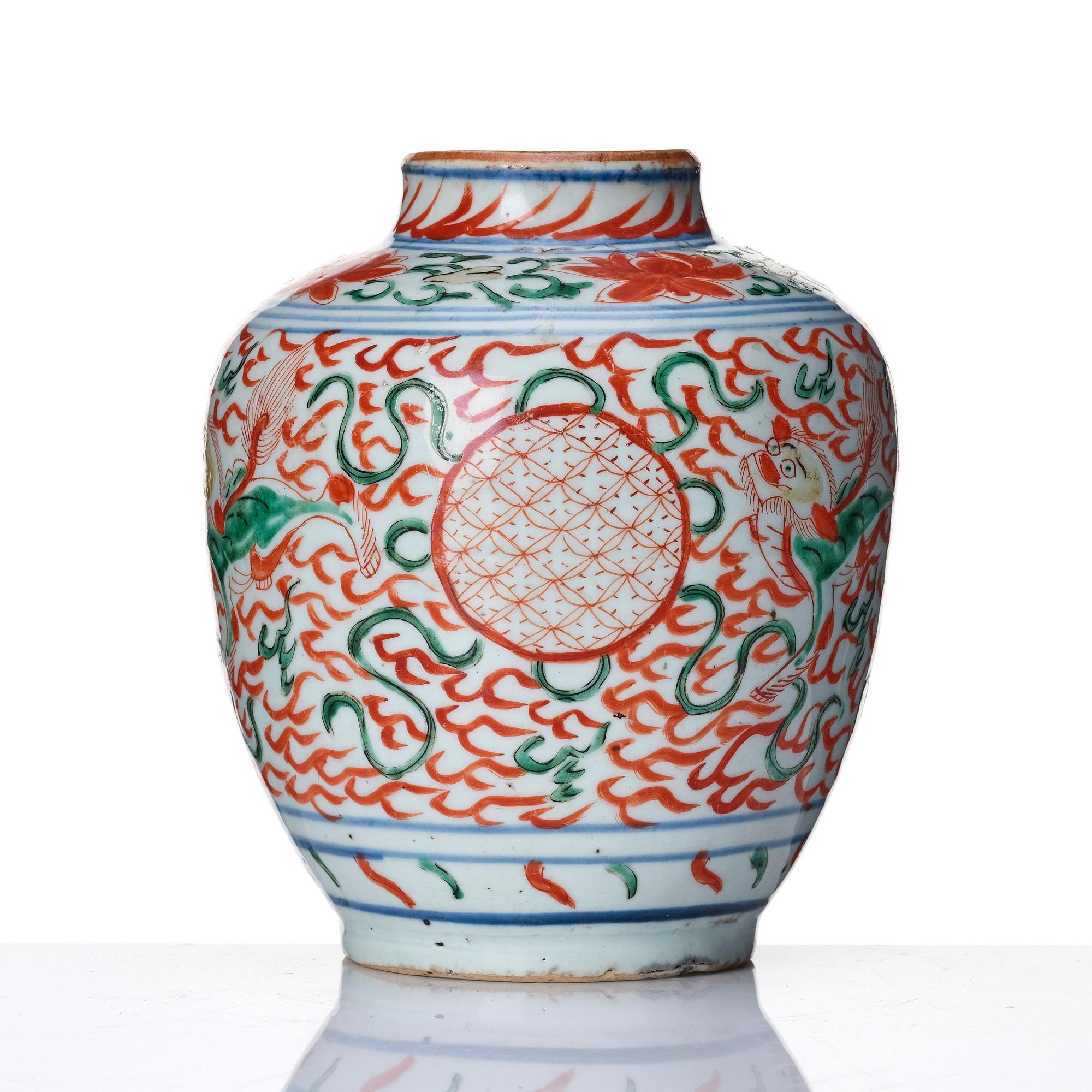 Kruka, porslin. Transition, 1600-tal.