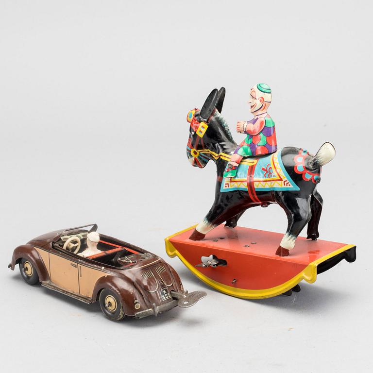 TWO TIN TOYS FROM GAMA AND KELLERMANN GERMANY.