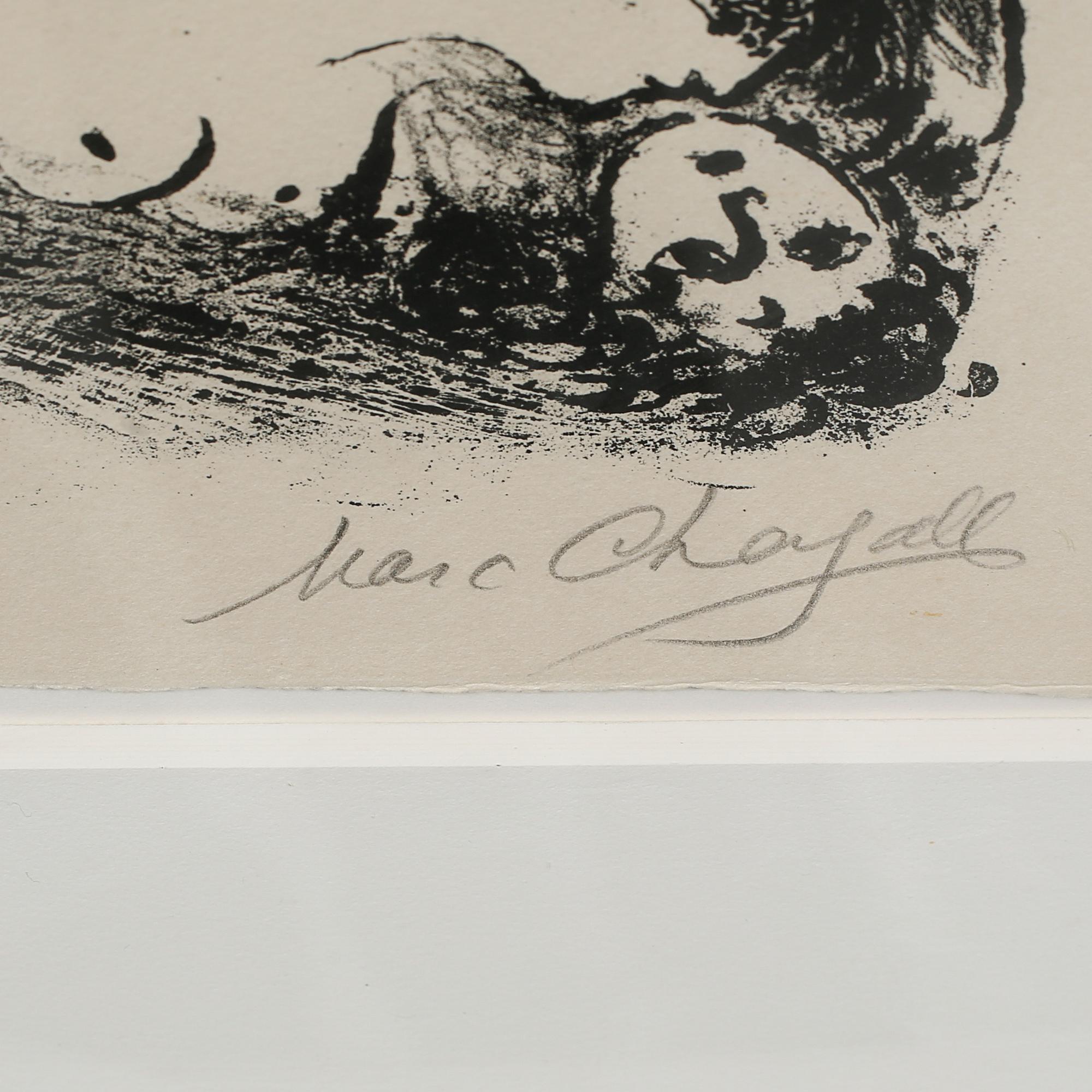 MARC CHAGALL, litografi, signerad och numrerad 14/75.