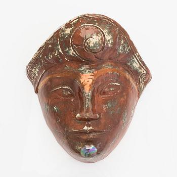 Åsa Hellman, sculpture / mask, ceramic, signed in the mass ÅKH.