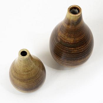 Gertrud Lönegren, Two stoneware vases, Rörstrand, 1936-1941.