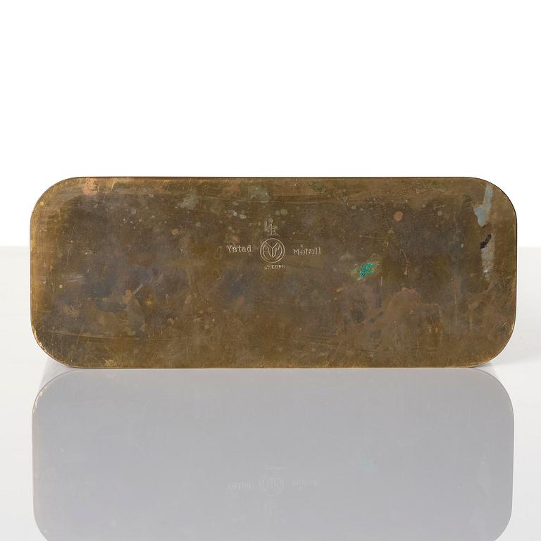 Ivar Ålenius-Björk, a copper and brass wall sconce, Ystad Metall, Sweden, 1939-41.