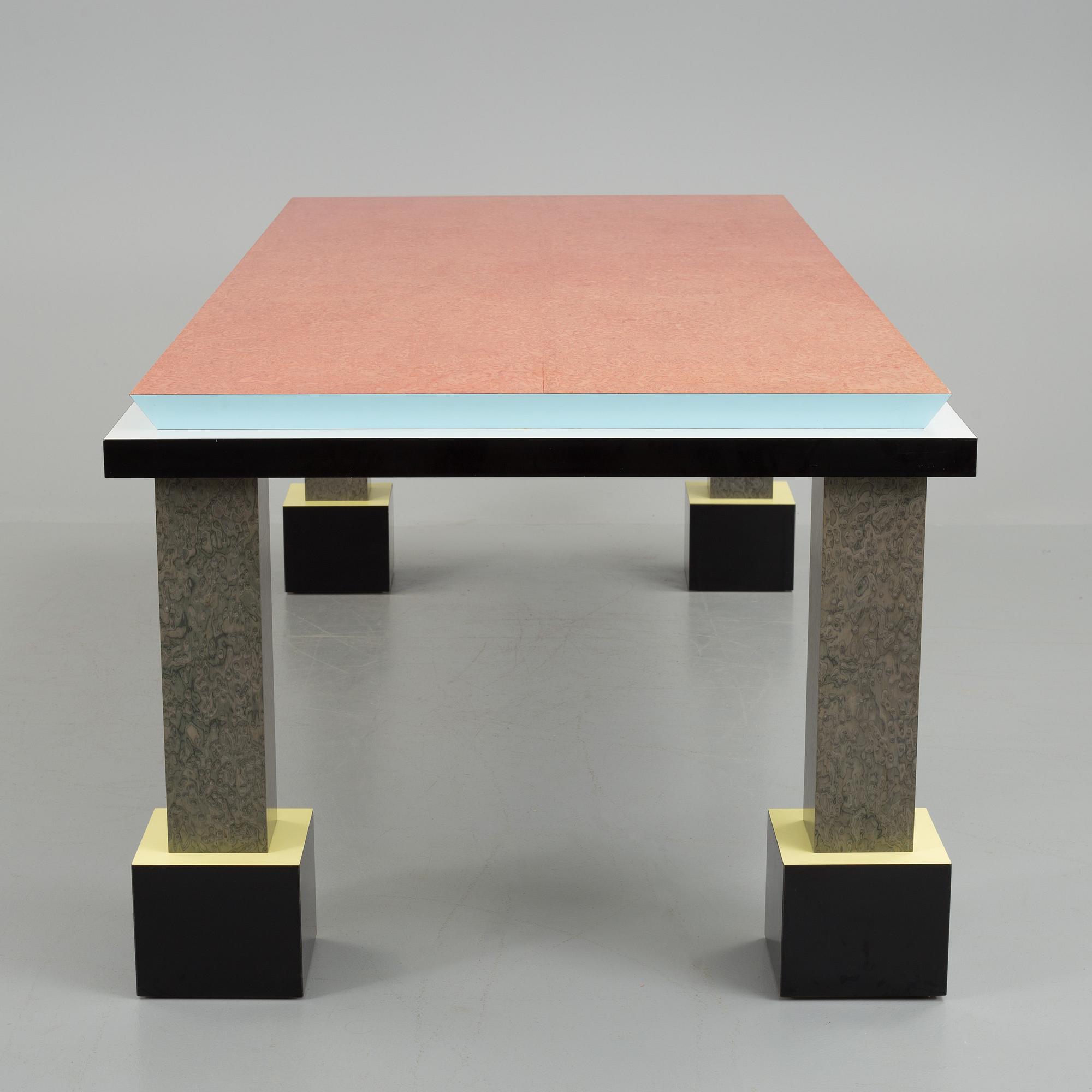 An Ettore Sottsass 'Palm Spring' table, Memphis, Italy.