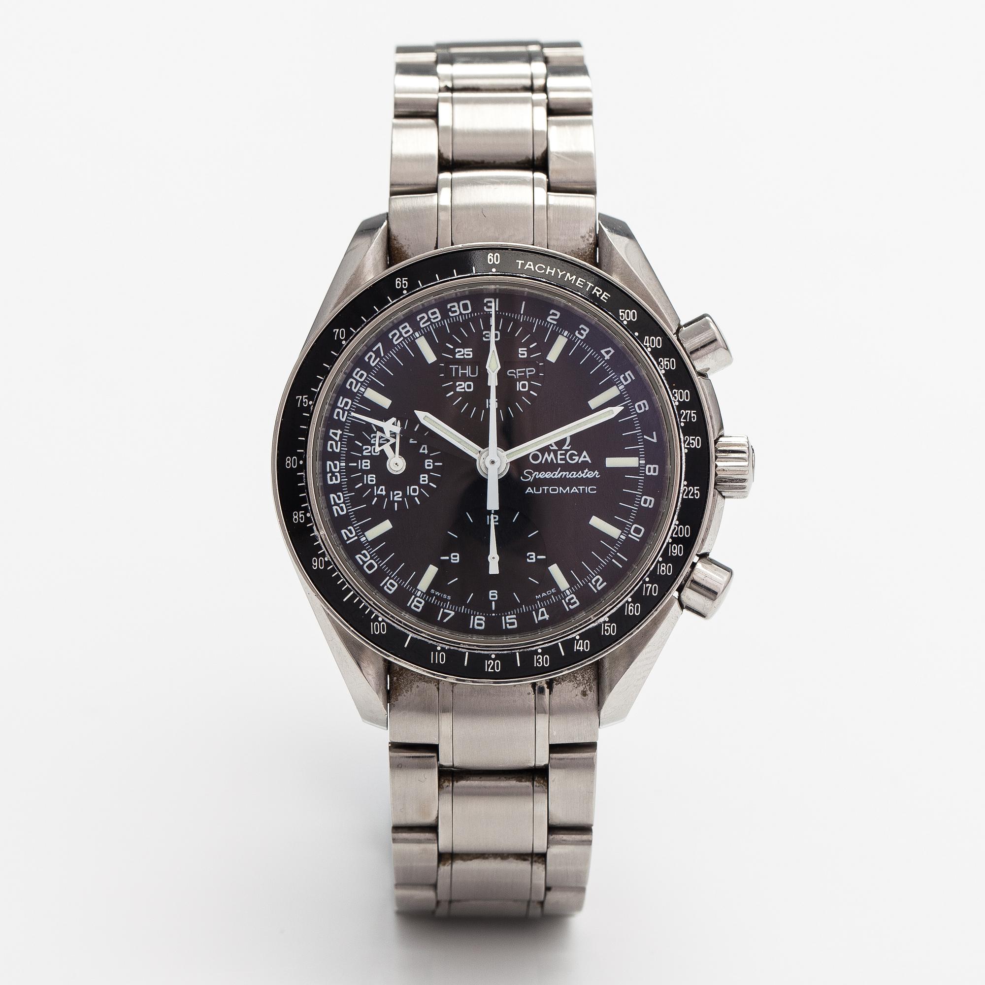 Omega, Speedmaster, day-date, rannekello, 39 mm.