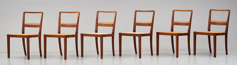 Erik Chambert, stolar, 6 st,  A-B Chamberts Möbelfabrik, Norrköping ca 1937.
