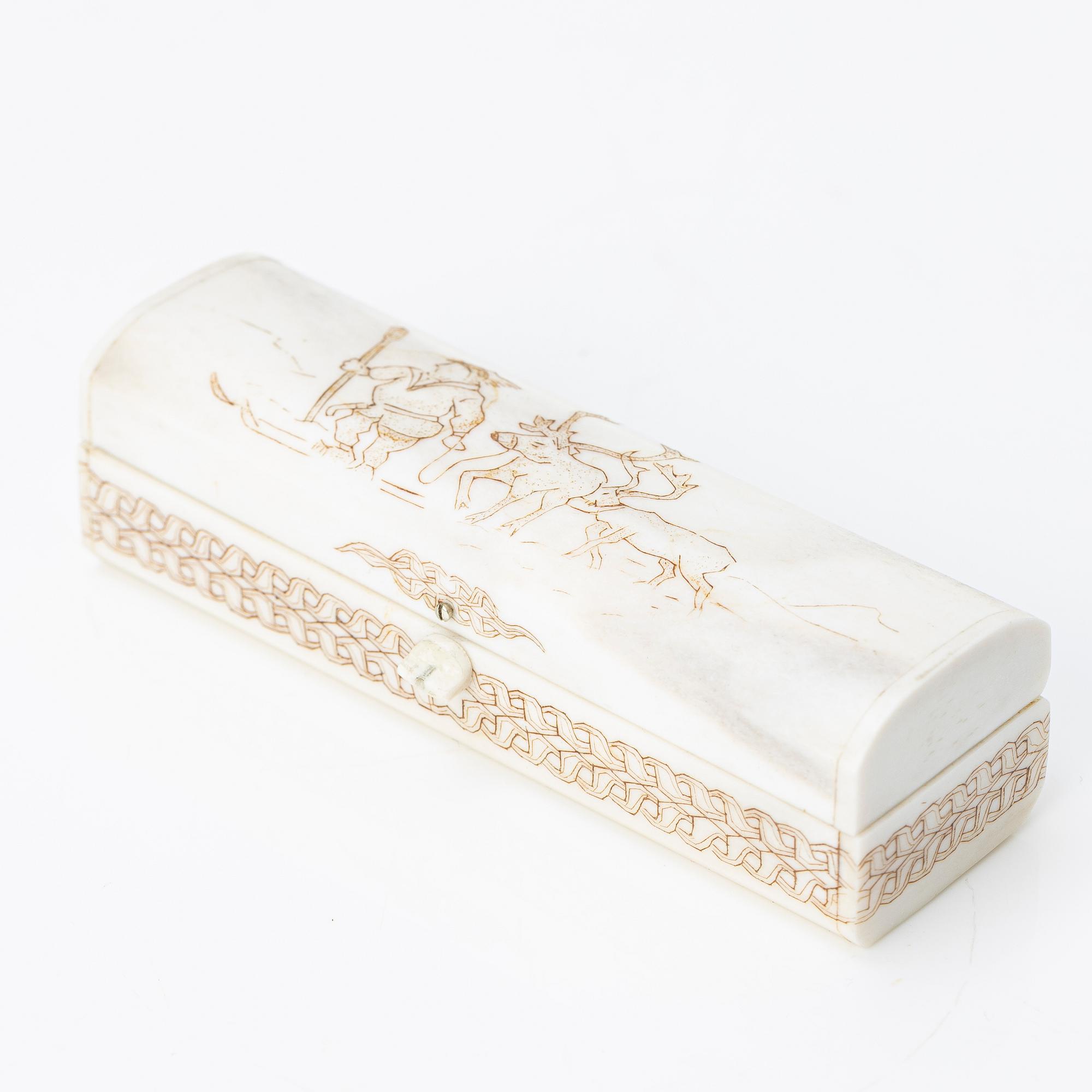 Bertil Fällman jewellery knife in box, signed, 1990s.