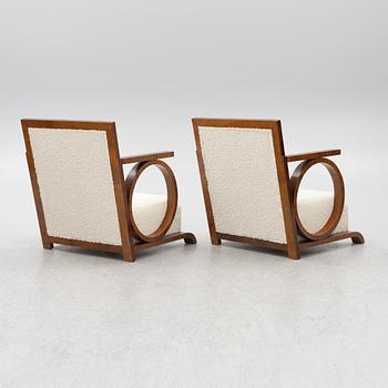A pair of armchairs, 1930's.