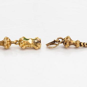 Halsband, 18K guld och miniatyrmålning. 1800-tal.