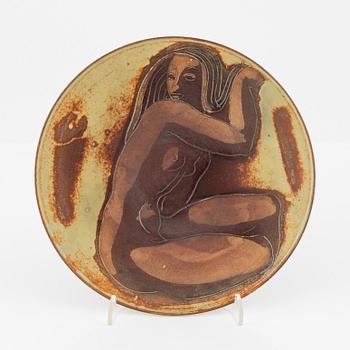 Wilhelm Kåge, a stoneware 'Farsta' dish, Gustavsberg Studio, Sweden, 1950.