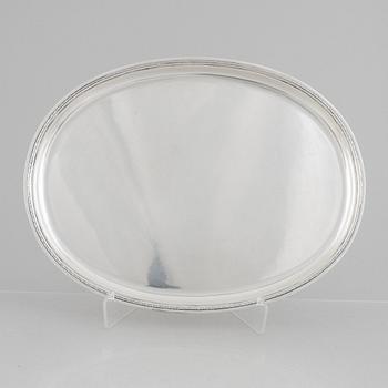 Carl Fredrik Carlman, bricka, silver, Stockholm 1947.