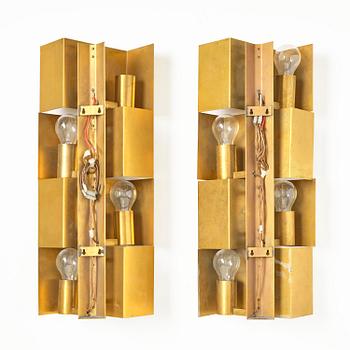 A pair of wall lamps, Scandinavia, 1960s–70s.