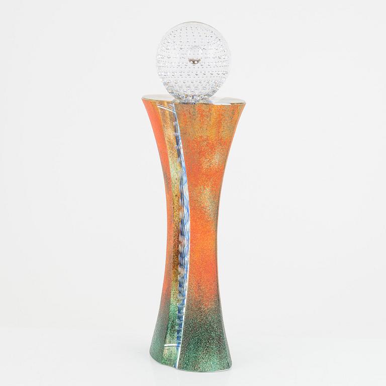 Kjell Engman, a signed glass sculpture, Kosta Boda.