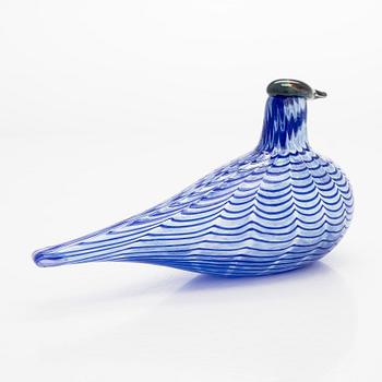 Oiva Toikka, a "Blue Bird" glass bird, signed O. Toikka, Nuutajärvi.