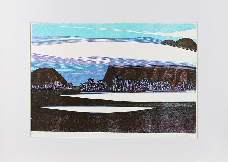 UWE WENK-WOLFF, färgträsnitt, 3 st, signerade och numrerade.