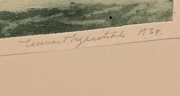 LENNART SEGERSTRÅLE, etsning, signerad och daterad 1934 även i plåten, numrerad 58/75. Konstnärens avdrag.