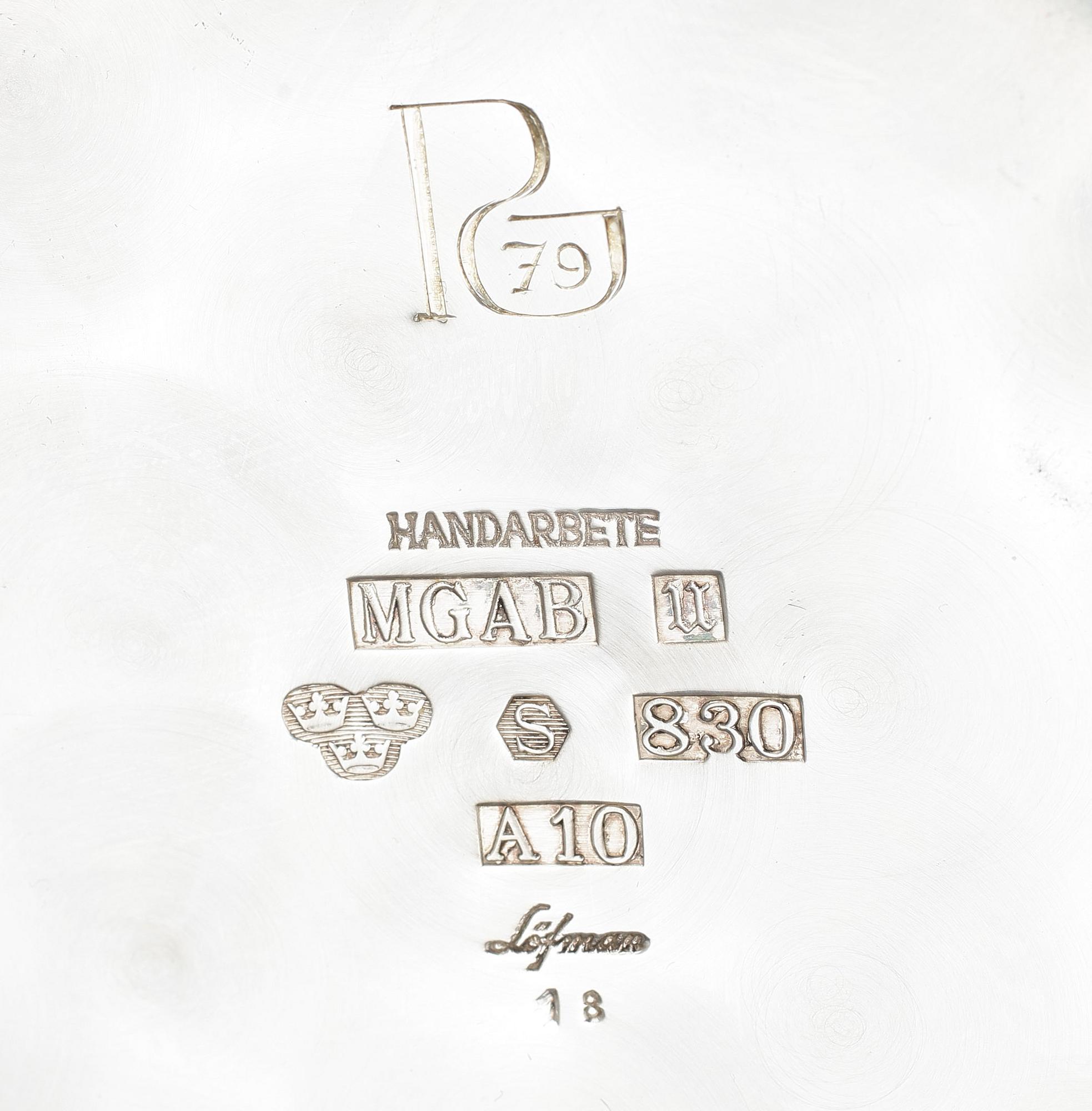 PARTI SILVER, 7 delar. 1900-tal. Totalvikt ca 1300 g.