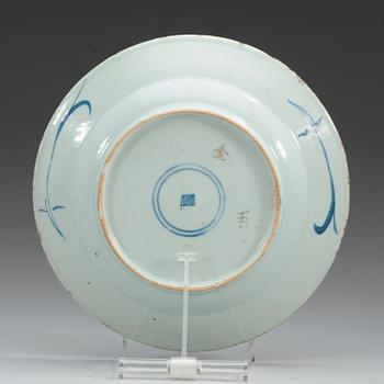 A set of six blue and white plates, Qing dynasty, Kangxi (1662-1722).