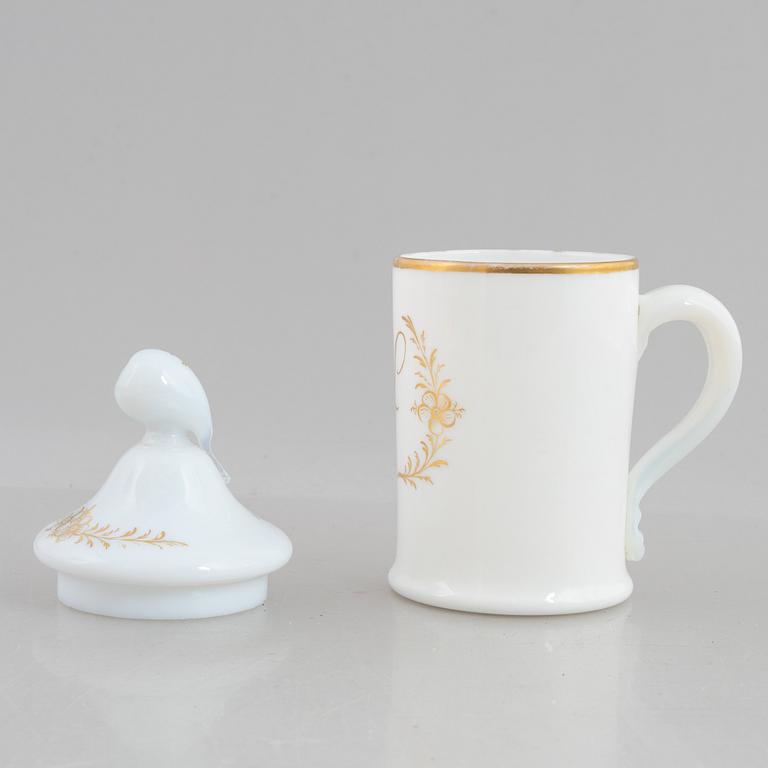 Stop med lock, flussglas. Möjligen Strömbäck, omkring år 1800.