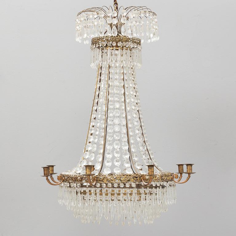 An Empire style chandelier, early 20th Century.