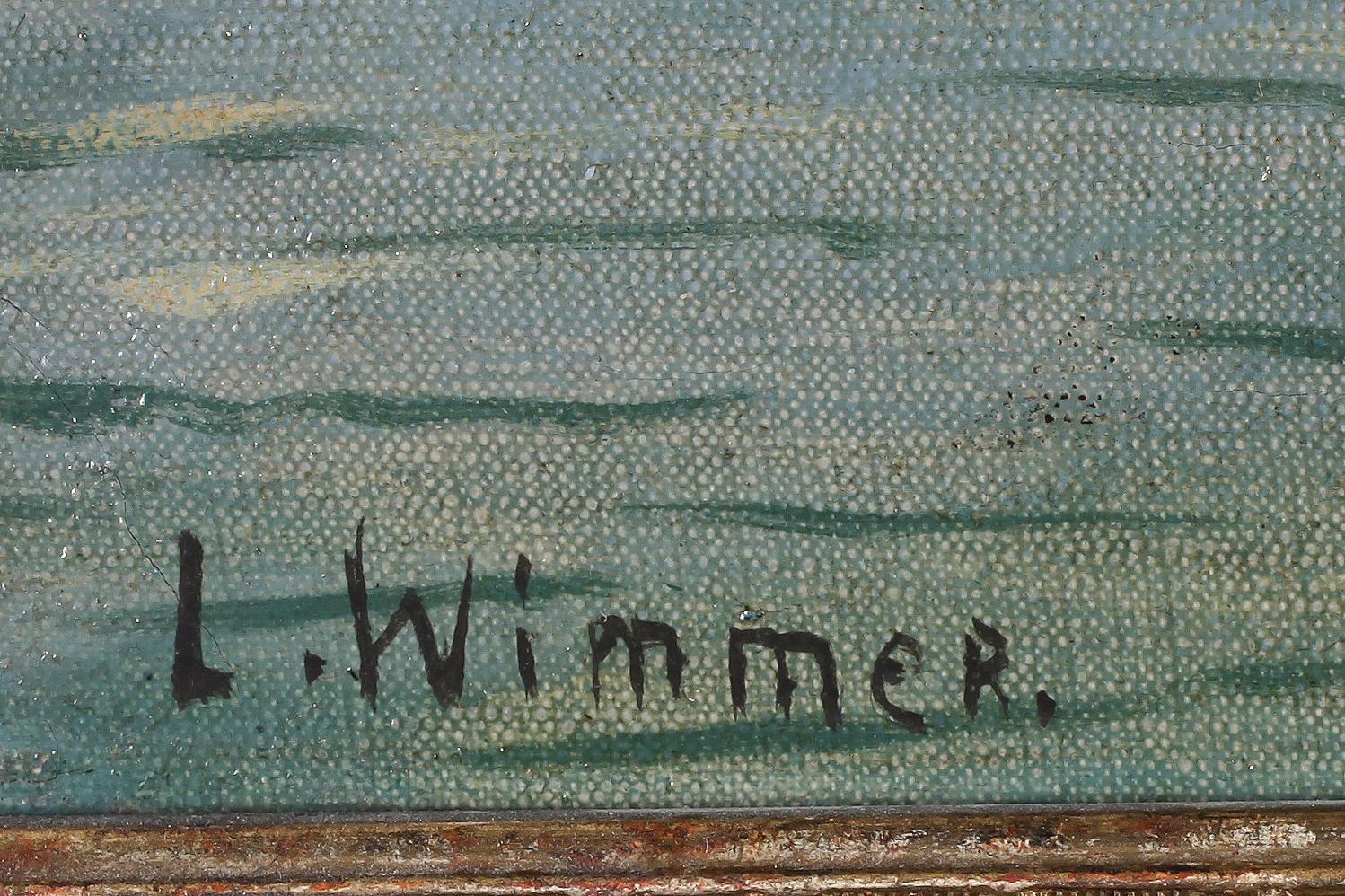 OKÄND KONSTNÄR, olja på duk, signerad L. Wimmer, 1900-tal.