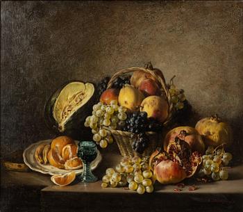 Okänd konstnär, 1800-tal, Fruktstilleben.