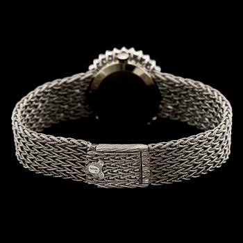 DAMARMBANDSUR, 18k vitguld med 32 briljantslipade diamanter, tot ca 0.96 ct, Juvenia, Schweiz, 1900-tal. Vikt 50 g.