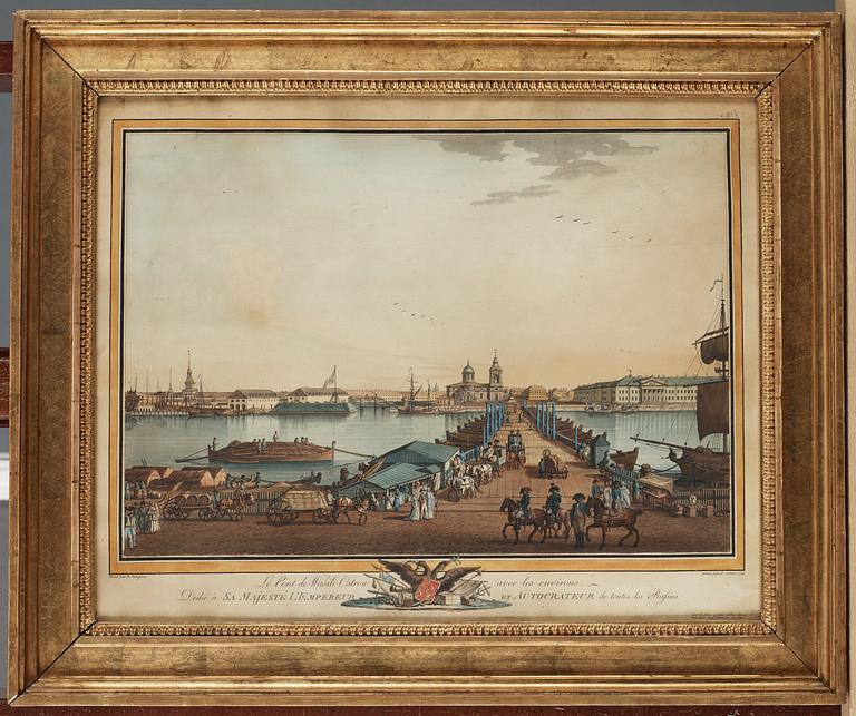 Benjamin Patersen (Paterson), "Le pont de Wasili-Ostrow avec les environs".