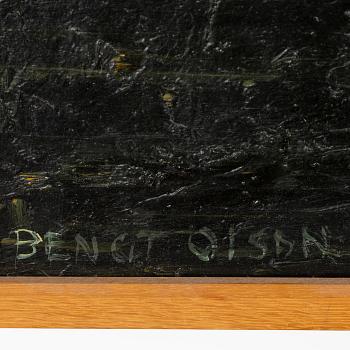 Bengt Olson, olja på pannå, signerad på båda sidor.
