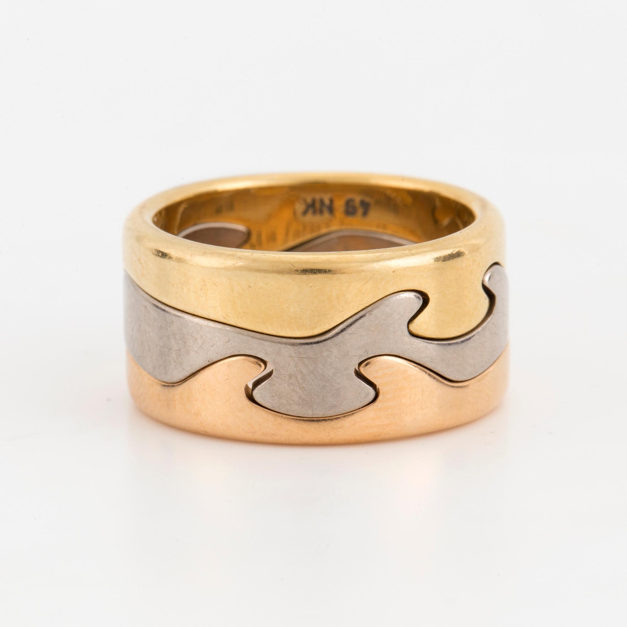 A three part 'Fusion' ring by Nina Koppel for Georg Jensen.