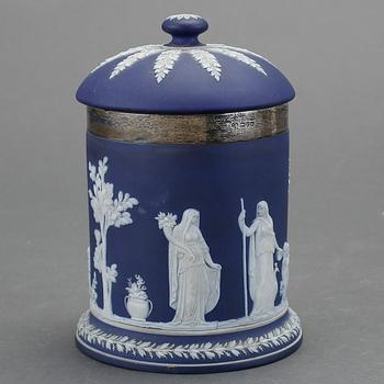 TOBAKSBURK, porslin samt silver, Chester, Wedgewood, 1907.