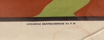 AFFISCH, Musse Pigg. Märkt Lindarnas Skjutbanefigur No F 28. 1900-talets andra hälft.