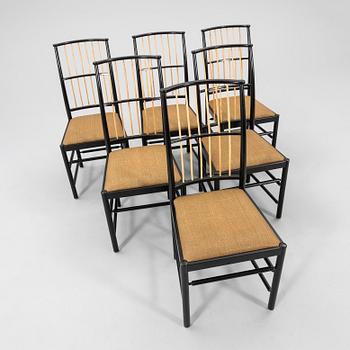 Josef Frank, chairs 6 pcs model no. 2025 for Firma Svenskt tenn 21st century.