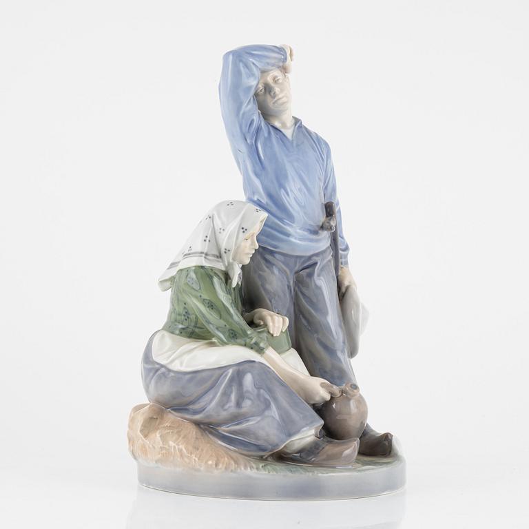 Christian Thomsen, figurgrupp, porslin, Royal Copenhagen, Danmark.