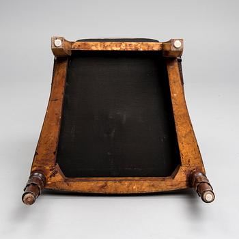 KARMSTOL, empire, Ryssland, Nikolai I 1820-30, mahogny och mahognyfanerad.