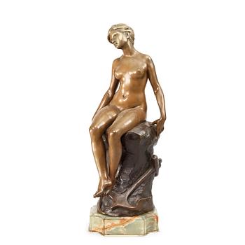 160. Louis Ernest Barrias, Nude on cliff with anchor.