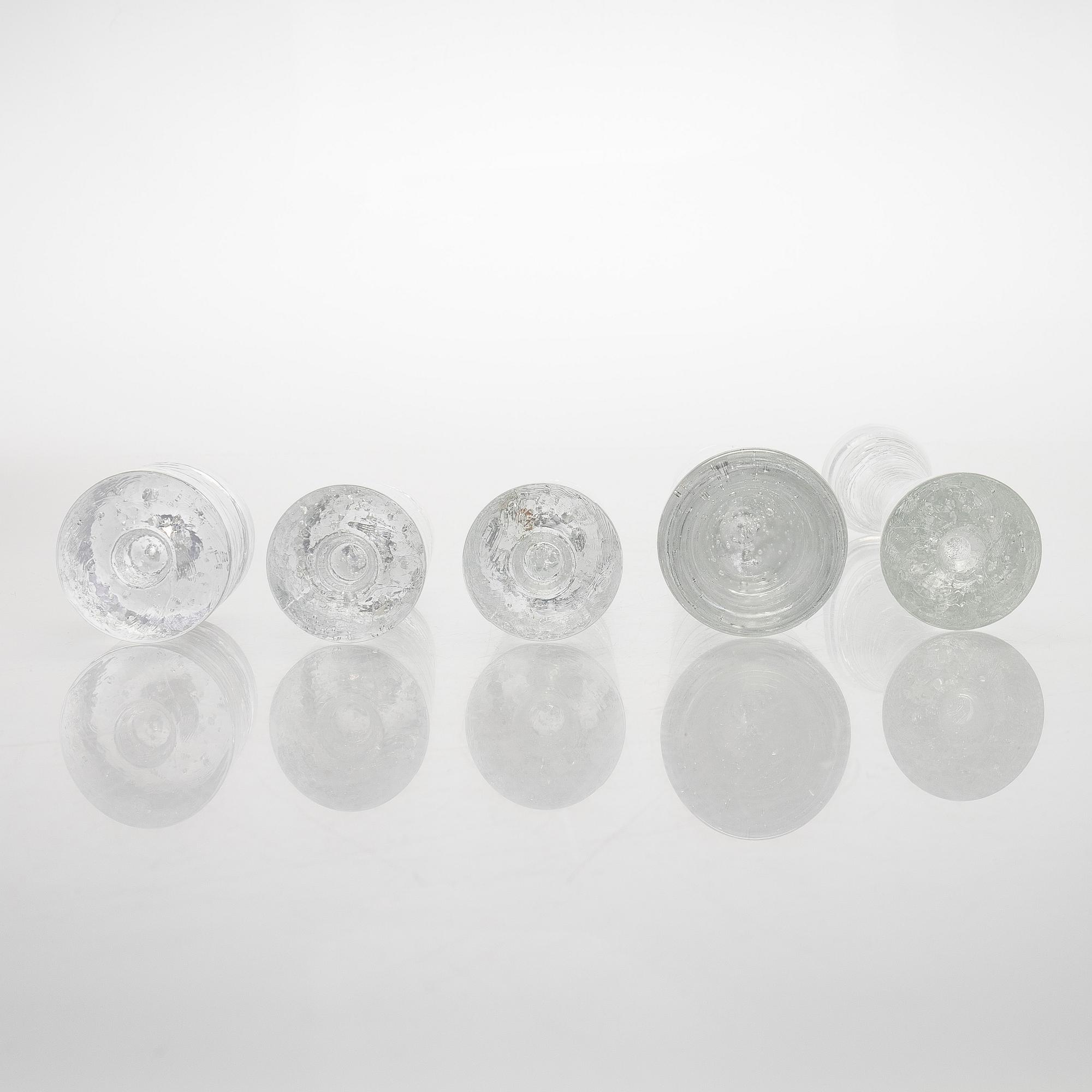 Timo Sarpaneva, taide-esineet, 5 kpl, "Arkipelago"-sarja, Iittala.