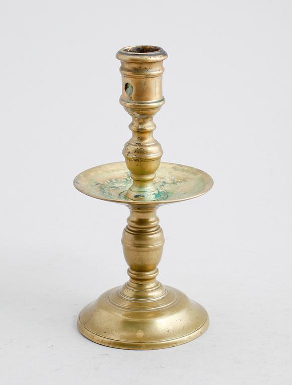 LJUSSTAKE, mässing, 1500-/1600-tal.