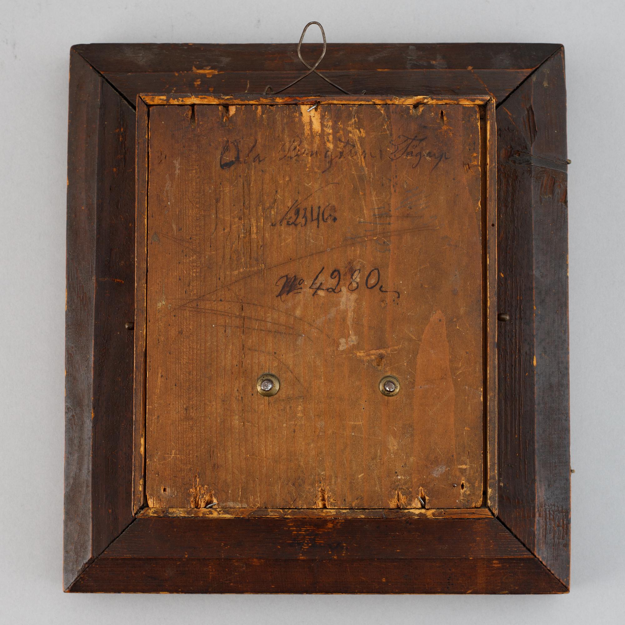 A Schwarzwald area wall pendulum clock with mechanical eye-movment, mid 19thcentury.